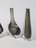Vaser 3 st glas, "Sommerso" Nils Landberg Orrefors