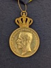 Guldmedalj, "För trohet & flit" Gustaf V 1924, 23 k Guld medalj & 18 k Guld Krona