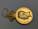 Guldmedalj, "För trohet & flit" Gustaf V 1924, 23 k Guld medalj & 18 k Guld Krona