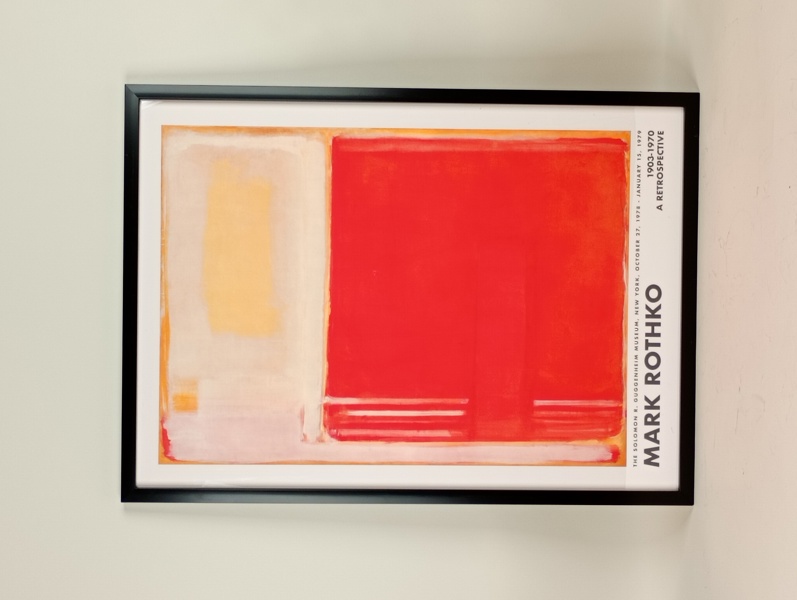 Inramad Poster, Utställning Mark Rothko