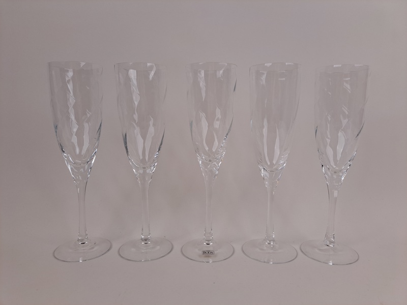 Champagneglas, "Chateau" Bertil Vallien Kosta Boda