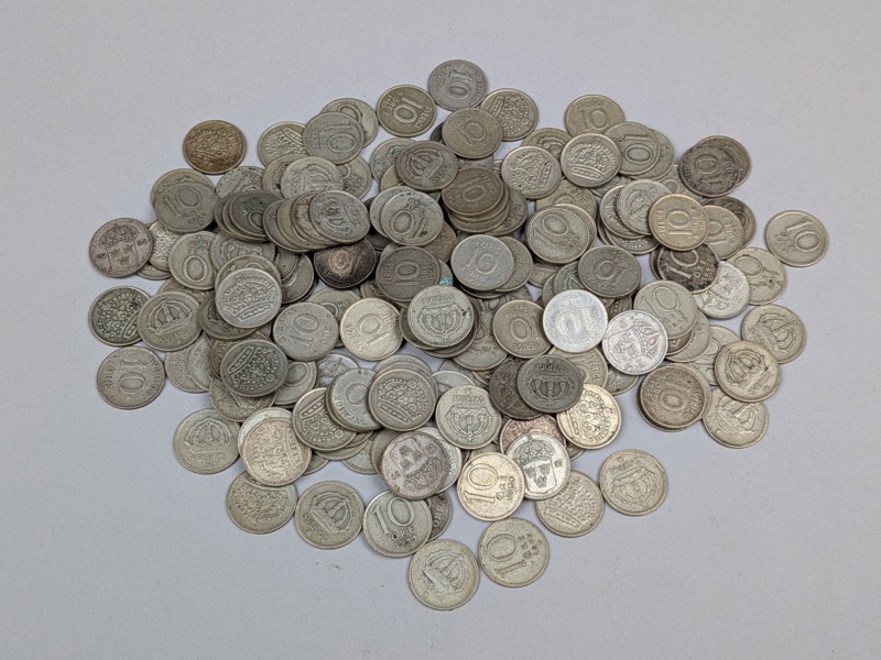 Silvermynt 10 öre, 40 % Silver