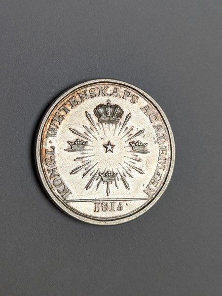Silvermedalj, Kungliga Vetenskaps akademin 1815 "För efterkommande"