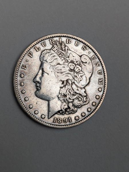 Silvermynt, One Dollar/Morgan dollar 1891