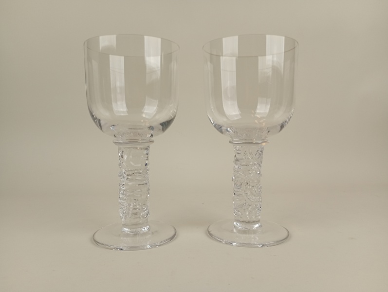 Glas 2 st, "Baccus" Bertil Vallien Kosta Boda