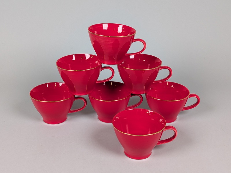 Kaffekoppar, Plain Gold, Indiska 7 st