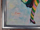 Olja på duk, signerad C . Loft, oidentifierad konstnär