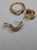 Ring & örhänge 14 k Guld