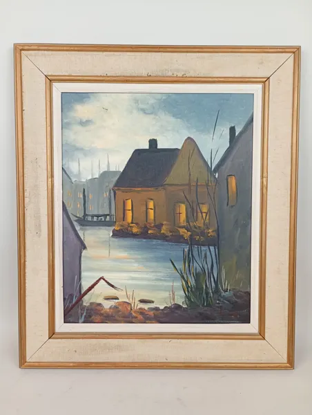 Olja på pannå, oidentifierad konstnär