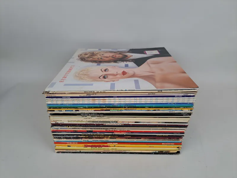 Parti LP-skivor, blandad genre bl.a. Eurythmics