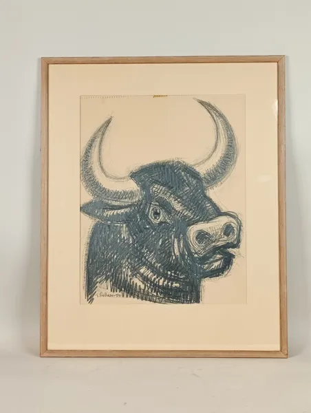 Koltekning, Thore Thörn, signerad