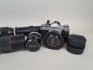 Kamera med objektiv & tillbehör, Canon AE-1