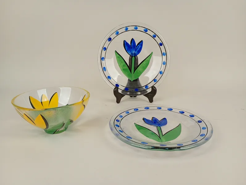 Glas 3 delar, "Tulipa" Ulrika Hydman Vallien