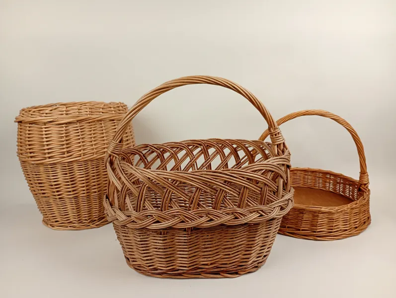 Flätade korgar, 3 st