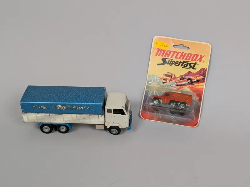 Leksaksbilar, Tekno Danmark & Matchbox Superfast, obegagnad