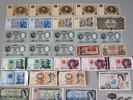 Parti sedlar, svenska & utländska bl.a. valuta