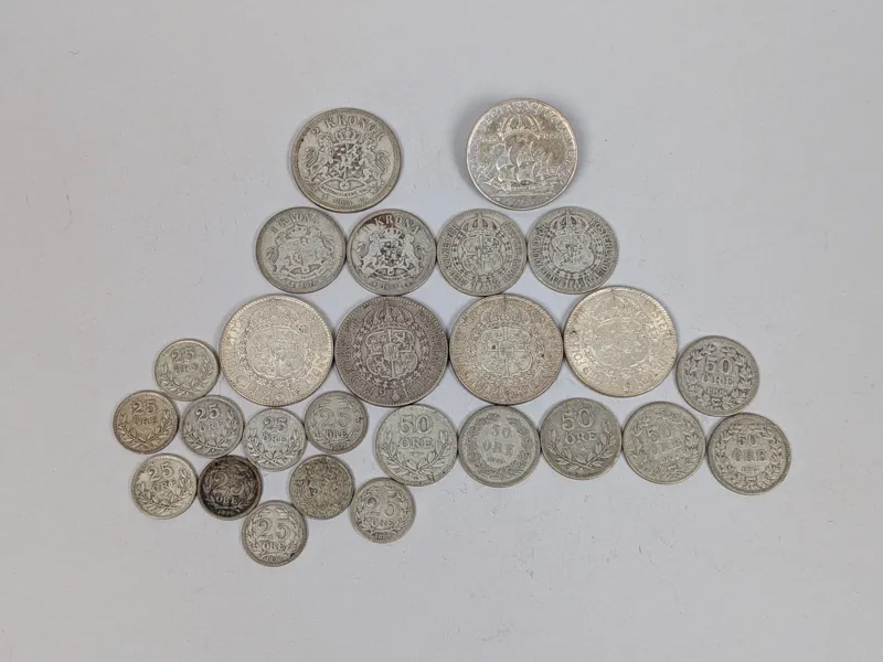Silvermynt, 80 % & 60 % Silver