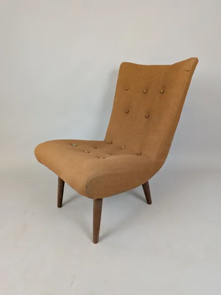 Fåtölj, troligtvis "Stickfåtöljen rut" IKEA 1950-tal