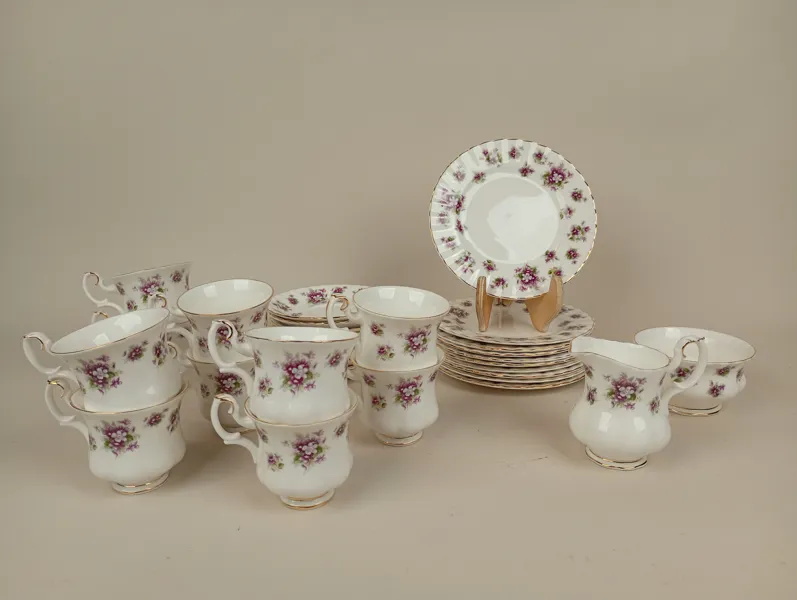 Kaffeservis, "Swet Violets" Royal Albert England