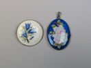 Brosch & berlock, Silver med Guillochéemalj