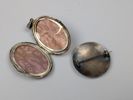 Brosch & berlock, Silver med Guillochéemalj