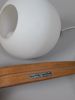 Vägglampa, Uno & Östen Kristiansson  Luxus opalglas & teak