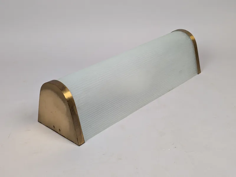 Vägglampett, Swedish Modern, mässing & frostat glas