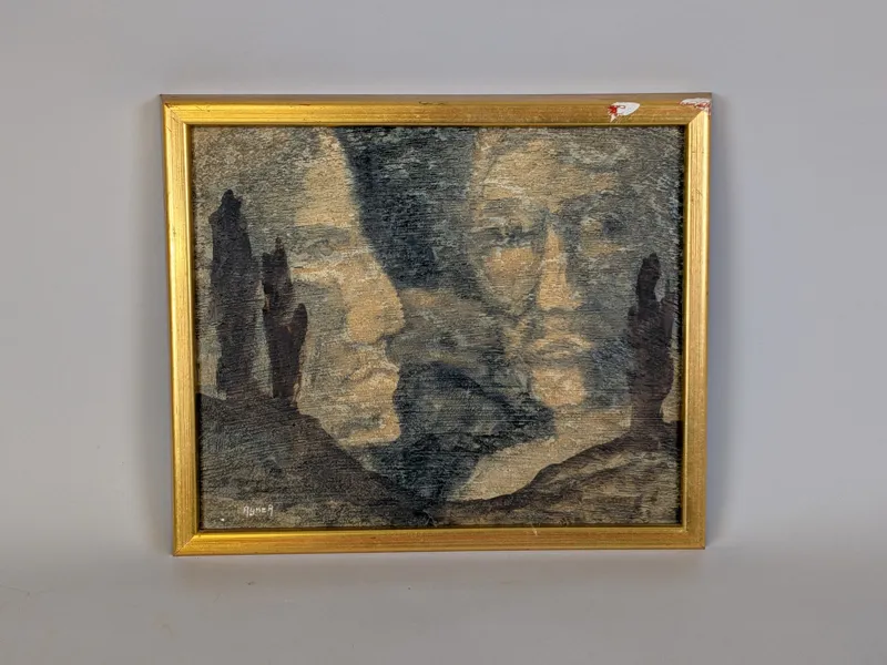 Olja på pannå, Agne Aronsson, signerad