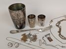 Parti Silver bl.a. bägare, smycken
