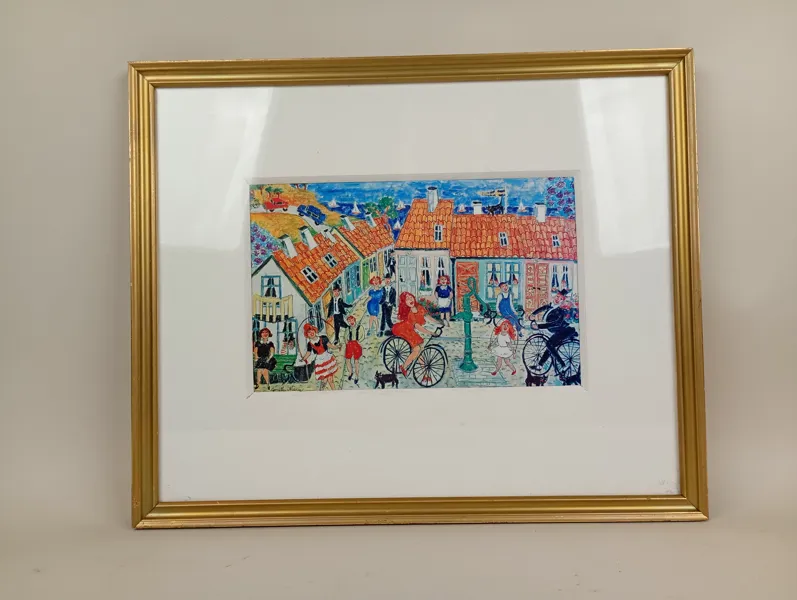 Tryck, "Norregatan Simrishamn" Gunilla Mann