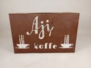 Kaffebehållare, "Aji Kaffe" glas & metall