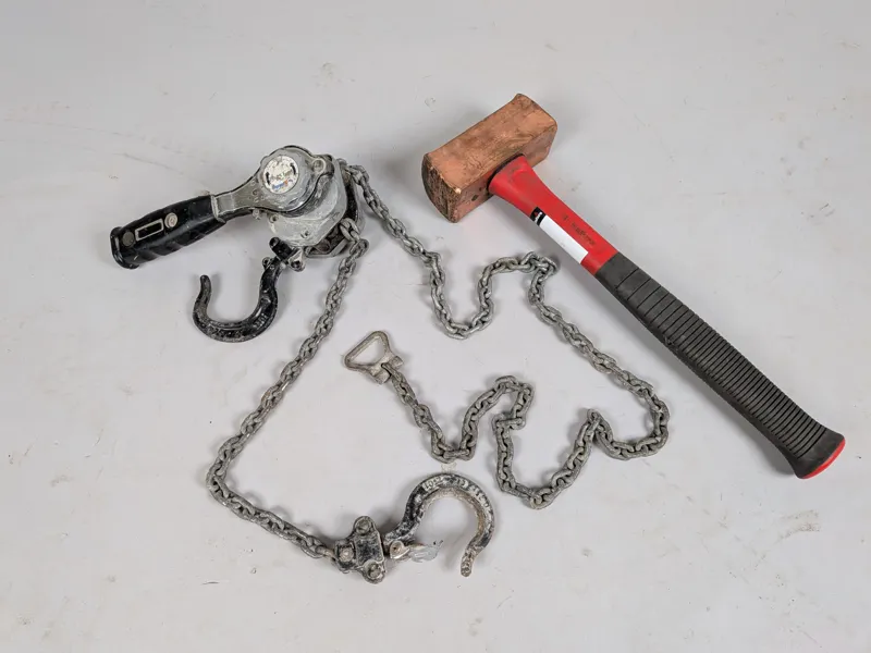 Verktyg, dragblock & kopparslägga