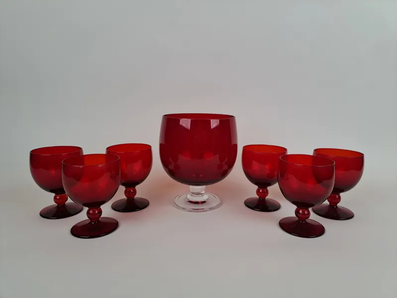 Retroglas 7 delar bl.a. Monica Bratt Reijmyre