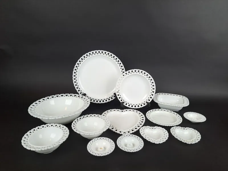 Glas/servisdelar, "Hjärter" Gunnar Ander , opalglas
