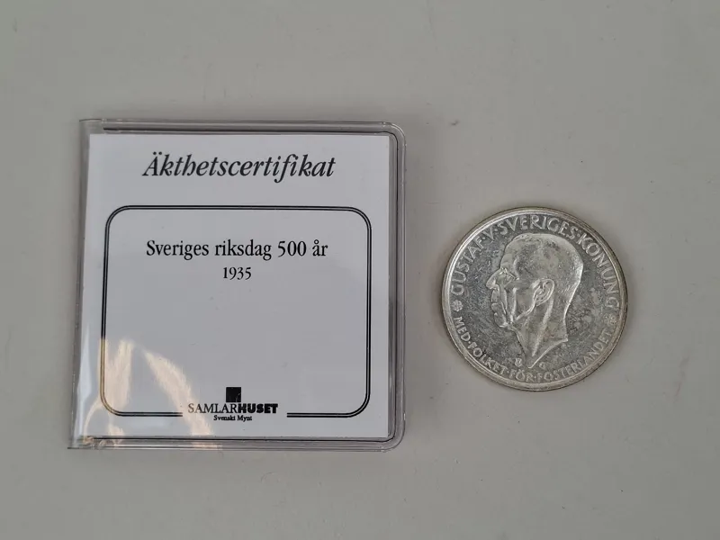 Silvermynt, 5 kr 1935