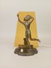 Bordslampa, Art Deco, glas & metall