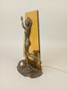 Bordslampa, Art Deco, glas & metall