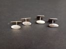 Manchettknappar, Silver 2 par