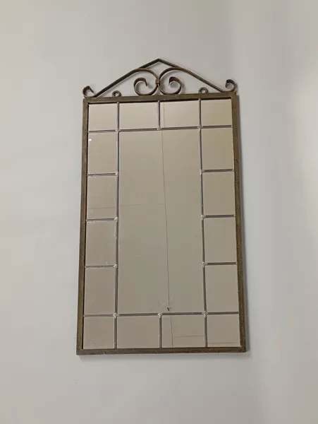 Väggspegel, blyinfattat glas
