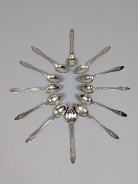 Kaffeskedar, Silver 12 st