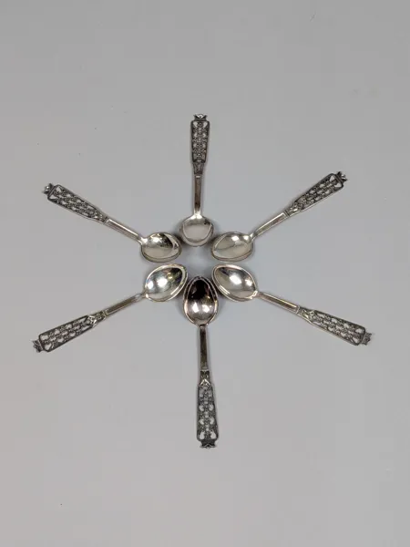 Teskedar, Silver "Princess" 6 st
