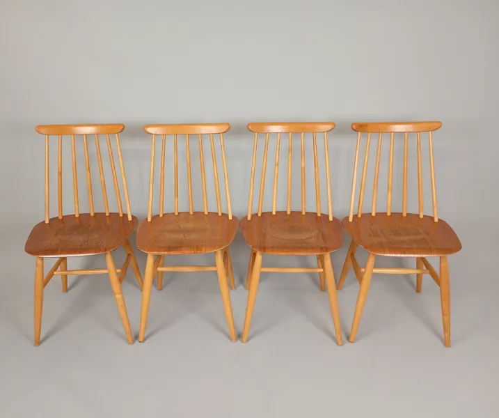 Pinnstolar, "Fanett" Ilmari Tapiovaara, teak & bok