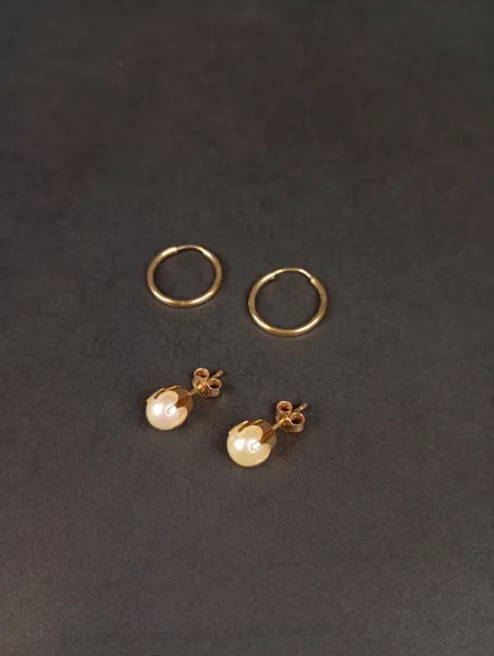 Örhänge, 18 & 14 k Guld
