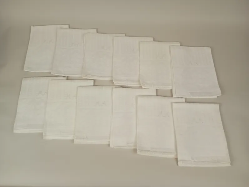 Linnehanddukar, 12 st monogrammiserade