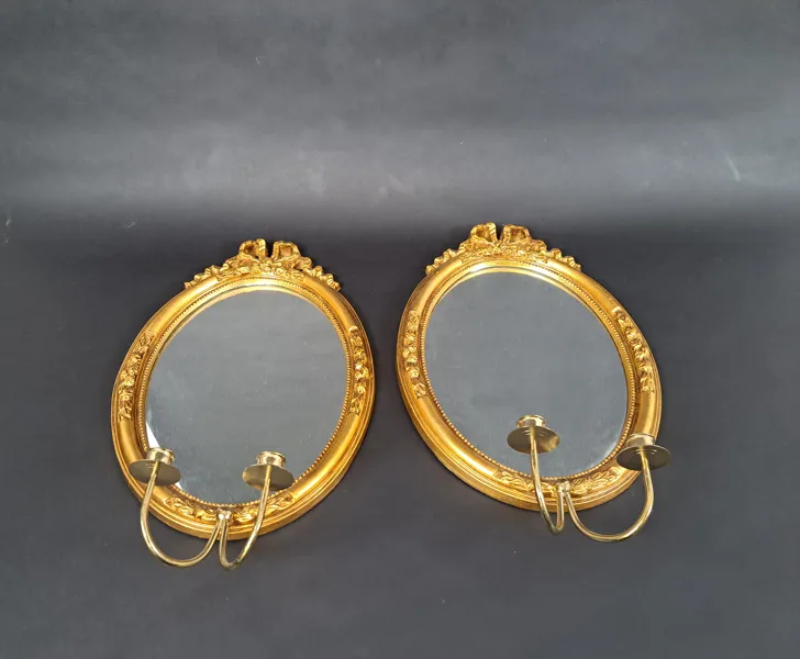 Spegellampetter, par Gustaviansk-stil