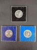 Silver Minnesmynt 3 st 100 kr bl.a. Nya Sverige Delaware 1988