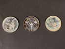 Silver Minnesmynt 3 st 100 kr bl.a. Nya Sverige Delaware 1988