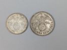 Silvermynt, 2 & 5 Reichmark 1938 Tyskland
