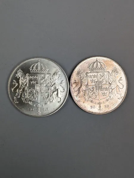Jubileumsmynt 50 kr 2 st