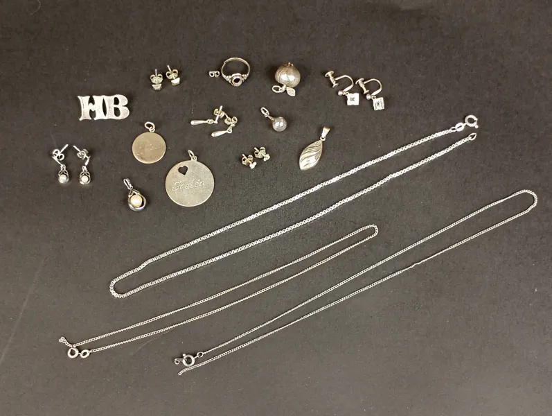 Diverse Silversmycken/skrotsilver